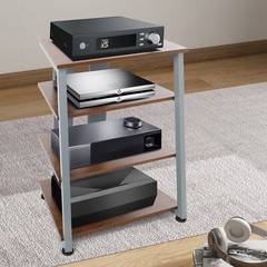 4-Layers AV Media Stand Stereo Stand Media Holder w/ Storage Shelves 110.23 lbs