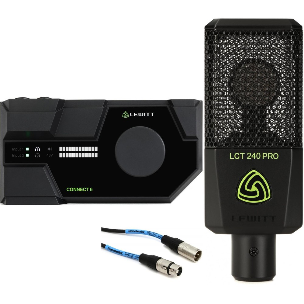 Lewitt Connect 6 USB-C Audio interface and LCT 240 PRO Condenser Microphone