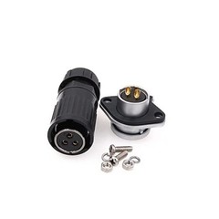 HP20 3 Pin Connector Waterproof Circular 20mm Female plug+male socket 3pin