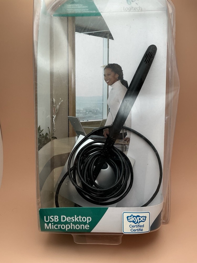 Logitech USB Desktop Microphone 980186-0403 For PC or Mac-NEW, Open Box.