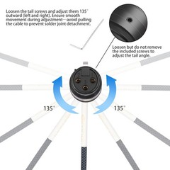 Rotatable Right-Angle XLR Cable, Adjustable-Angle Low-Profile XLR Microphone …