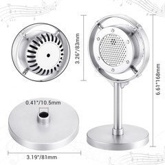 Vintage Retro Fake Plastic Mic, Nostalgic Microphone Props for Antique Decoratio