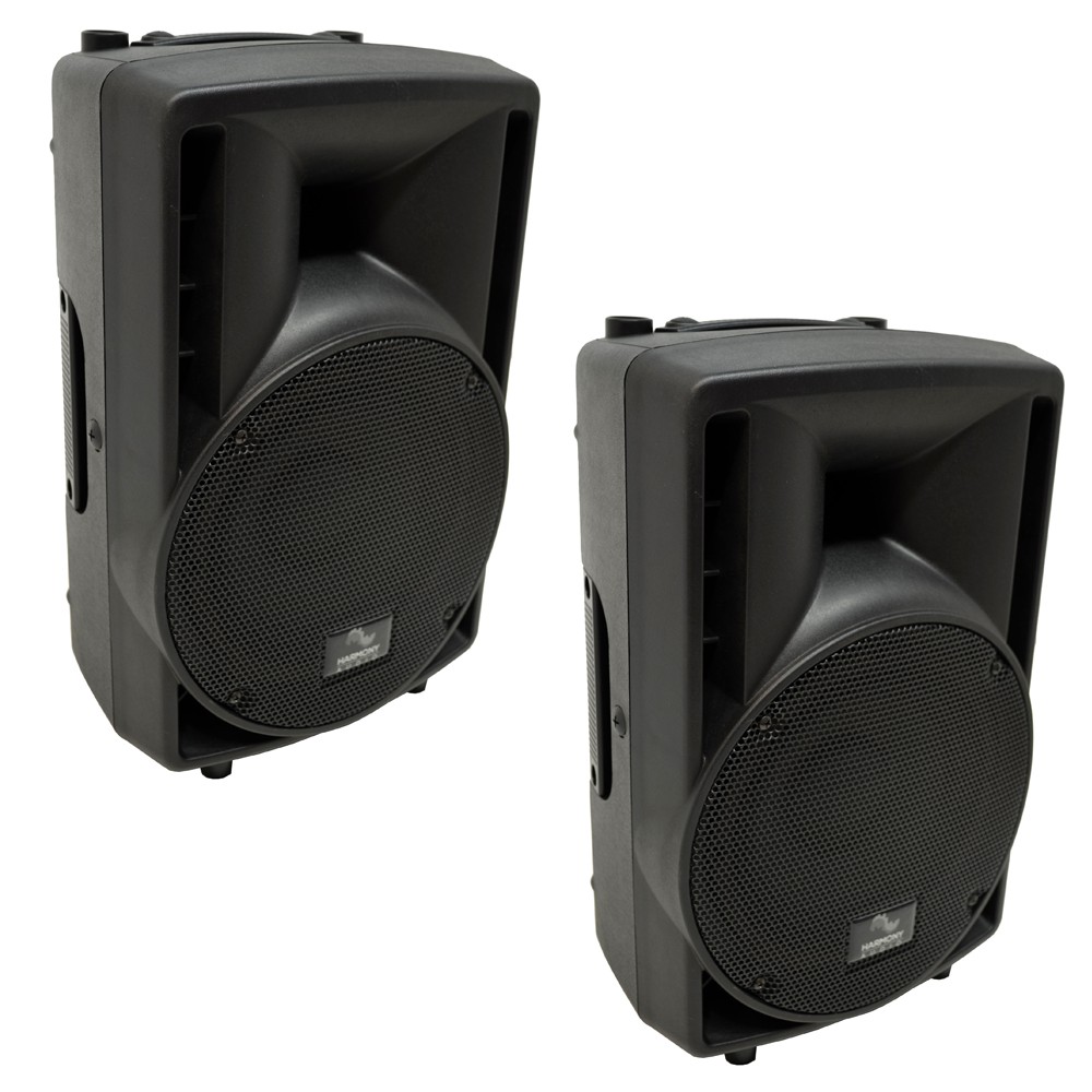 Harmony Audio HA-C8A Pro DJ Concert 8″ Powered 300W PA Speaker Cabinet – PAIR