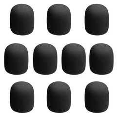 Microphone Foam Covers Thick Handheld Stage Microphone Windscreen 10Pcs Black