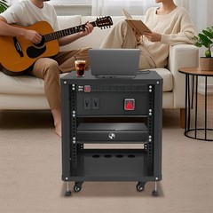 12U AV Rack Stand with Caster Wheels Network Stereo Recording Studio Rack