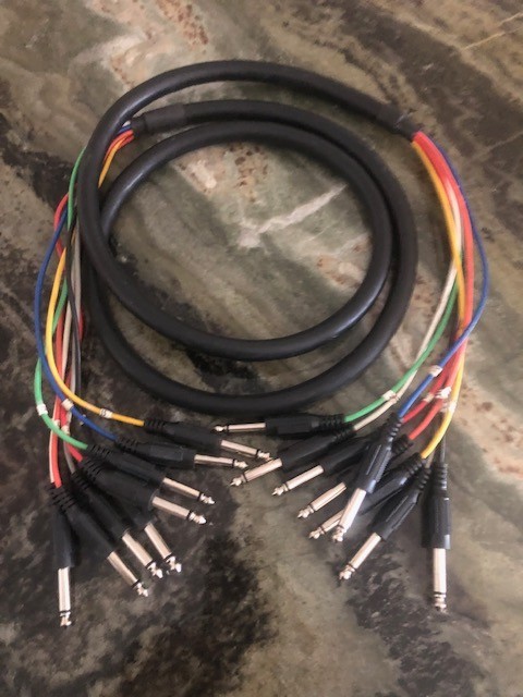 8-Channel 1/4-Inch Male to 1/4-Inch Male Snake Cable – 6 Feet,
