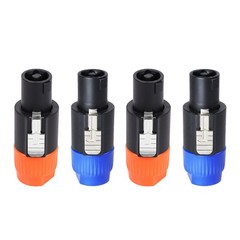 4 Pole Speakon Connector w/ Panel Mount Chassis Socket PA DJ NL4FC NL4FX Adapter