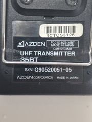AZDEN 310UPR UHF Receiver 35BT UHF Transmitter Diversity Wireless System ECM-NV1