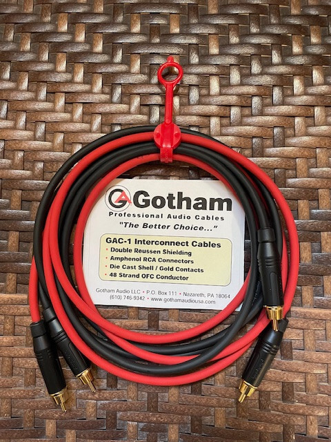 Gotham GAC-1 RCA Interconnect Cable Assembly- 6 Foot Pair