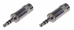(2) Two Genuine REAN by NEUTRIK NYS231L Stereo 3.5mm 3-Pole 1/8″ Nickel Plug