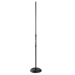 Quarter-Turn Round Base Mic Stand + Professional Quick Release Mic Adapter