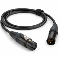 2.5ft XLR Mic Cable Mogami 2549 – Neutrik Gold 3 Pin Balanced Microphone Cable