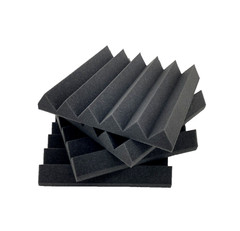 4 Pack Wedge Premium Acoustic Soundproofing Studio Foam Tiles 12″ x 12″ x 2″