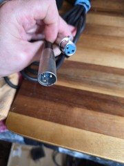 XLR cable 3-pin male to 3-pin female connector, Used Apprx 18′, TESTED & WORKING