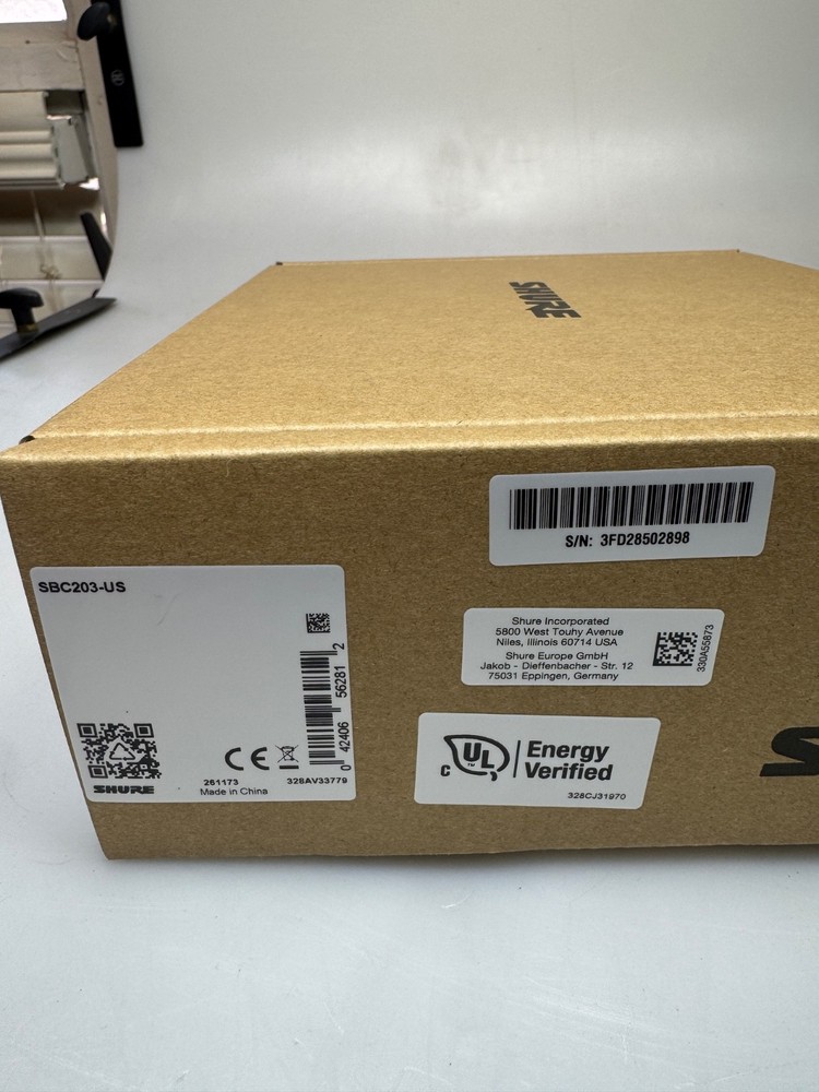 Shure SBC203-US Dual Docking Station for SLX-D Transmitters W/ 2 Batteries