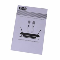 Dual Handheld Wireless Microphone Cordless Receiver for Church, Karaoke w/ Echo
