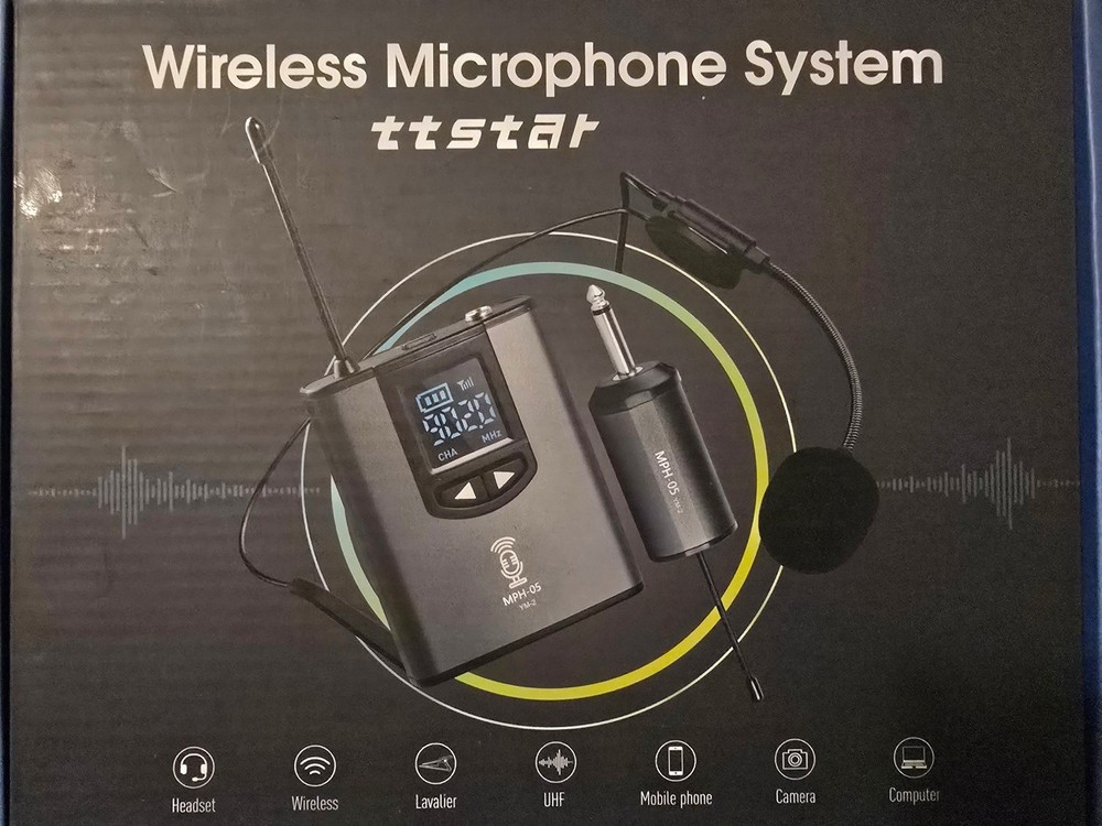 NEW Ttstar Wireless Headset MPH-05 YM-2 Lavalier Microphone System New