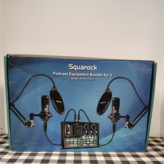 squarock podcast equipment bundle for 2 Sr-av103-2.battery Life 8hr .Black.R7