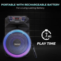 18″ Portable Bluetooth Party Speaker DJ PA Loud Karaoke Systems W/ Mic Remote