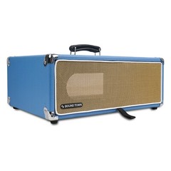 Sound Town Vintage 3U Amp Rack Case, 12.5″ Depth, Beau Blue (STVRC-3BL)