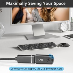 High Sensitivity USB Microphone for Clear Calls – Portable, Plug-and-Play Design