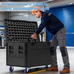 Cable Trunk ATA Road Case Heavy Duty Utility Road Trunk Flight Case with Wheels
