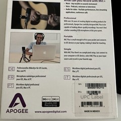 Apogee Professional Microphone Corded 314653 MIC Plus Including Soft Case NWB