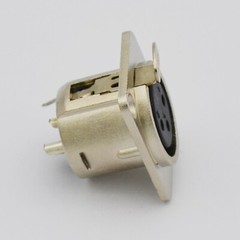 10,Panel Mount XLR 3-pin Female Connector – Nickel Case Metal Chassis