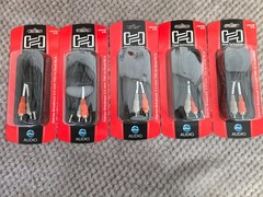 Lot of 5- Hosa Stereo Breakout Cable 6′- CMR-206- 3.5 mm TRS to Dual RCA