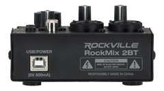 Rockville RockMix 2BT 2 Channel USB Interface Mixer, 2-way Bluetooth For Podcast