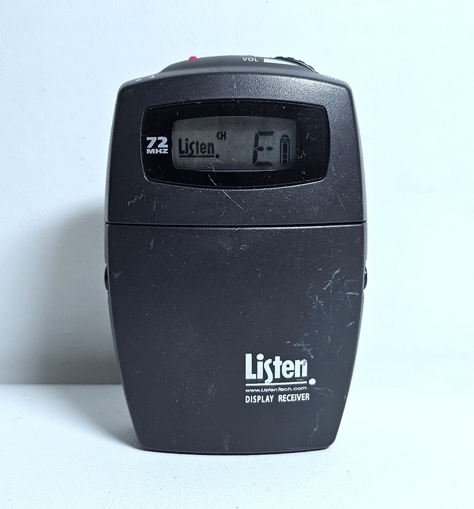 Listen Technologies Display Receiver 72 MHz LR-400-072 – Tested