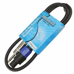3 ft foot 1/4 to speakon compatible PA speaker cable cord 12 ga gauge conductor
