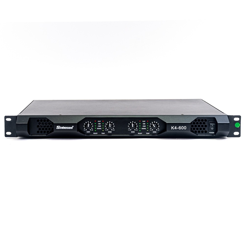 Sinbosen K4-600 1U Class D Digital Power Amplifier – 4-Channel, 600 Watts