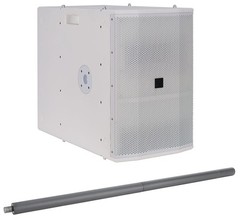 Avante Audio Imperio SUB210W Dual 10″ 700W Active DJ PA Subwoofer in White+Pole