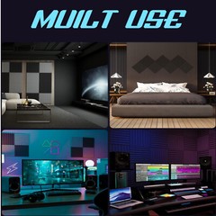 96PACK Acoustic Foam Panel Wedge Studio Soundproofing Sound Absorbing Wall Tiles