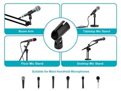 Monoprice Microphone Clip (5-Pack) With a Threaded Screw Insert – Stage Right