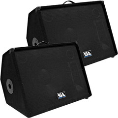 Seismic Audio 15″ Passive Floor Monitor Wedge PA Speaker Pair SA-15M.3