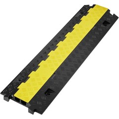 Uimoso 2 Channel Cable Protector Ramp 22000 lbs Load TPU Wire Cable Cover Ramp