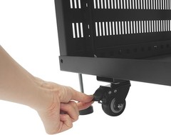 19“ 15U AV Equipment Rack w/ Caster Wheels Universal Network & Stereo Stand