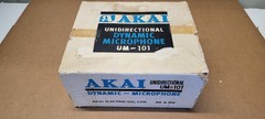 Vintage Akai UM-101 Microphone With Stand- Solid Stainless Steel With Box