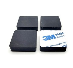 1″ Wide Square Rubber Stick on Feet 1/4″ Thick 3M Adhesive Backing Bumper Pads