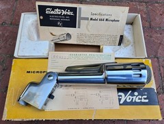 NOS Vintage 1950s Electro Voice 664 Dynamic Cardioid Microphone Hi Z Made in USA