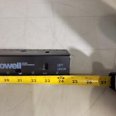 Lowell L212-24 Metal Rack Rails Pair Black Build a Rack Standard 14U