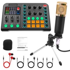 Headset Studio Recording Kit Podcast Mixer Equipment Condenser Microphone Set US