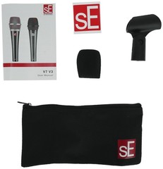 Se Electronics All-Metal Handheld Dynamic Microphone Cardioid Mic+Clip+Pouch