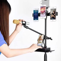 Universal Microphone Stand Plastic Tray with Holder Clamp on pole Microphone …