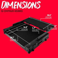 Gator Cases ONYX Series Flight Case for Pioneer DJ XDJ-RX3 DJ (G-ONYXUD-XDJRX3)
