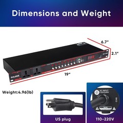 10 Outlet Power Conditioner -8 Independent Switch Rack Power, Power Conditioner
