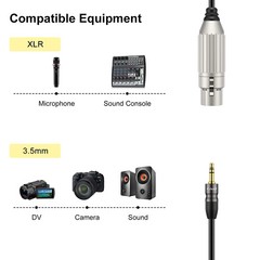 Xlr To 3.5mm Microphone Cable Pvc Shelled Xlr Female To 3.5mm 1/8 Inch Trs Male