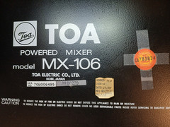 MX-106 TOA Powered Mixer Tested Vintage 1988 30-Day Guarantee-Amplifier